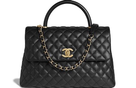 chanel big black bag|Large classic handbag, Grained calfskin & gold.